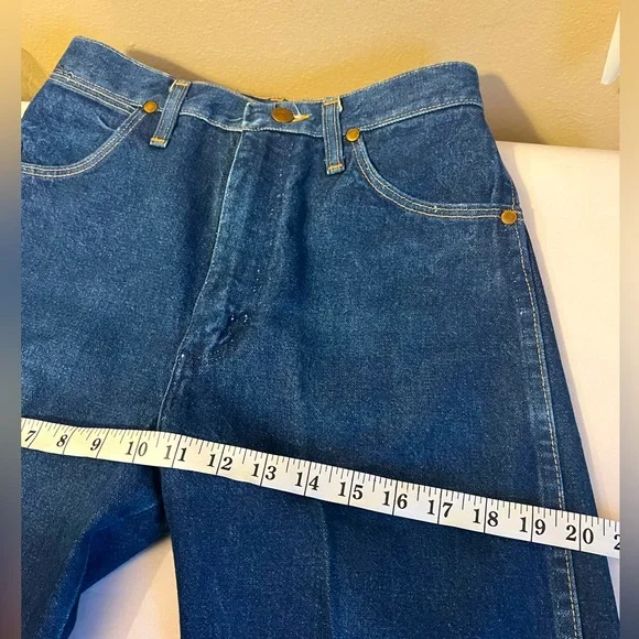 Vintage 90s Wrangler Jeans High Rise Straight Leg 28” Waist 30” Inseam 28 x 30 - Picture 10 of 15
